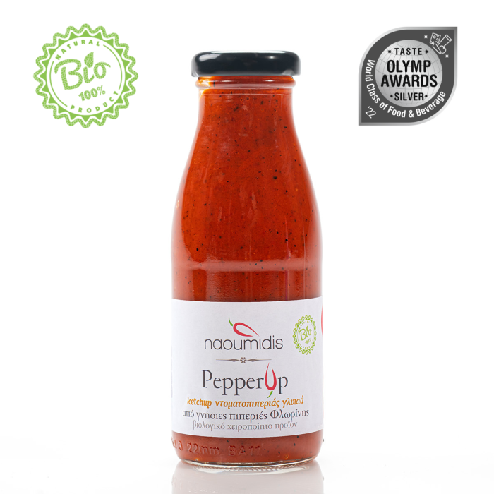 Pepper Up (ketchup) Ντοματοπιπεριάς – Γλυκιά Bio 250gr